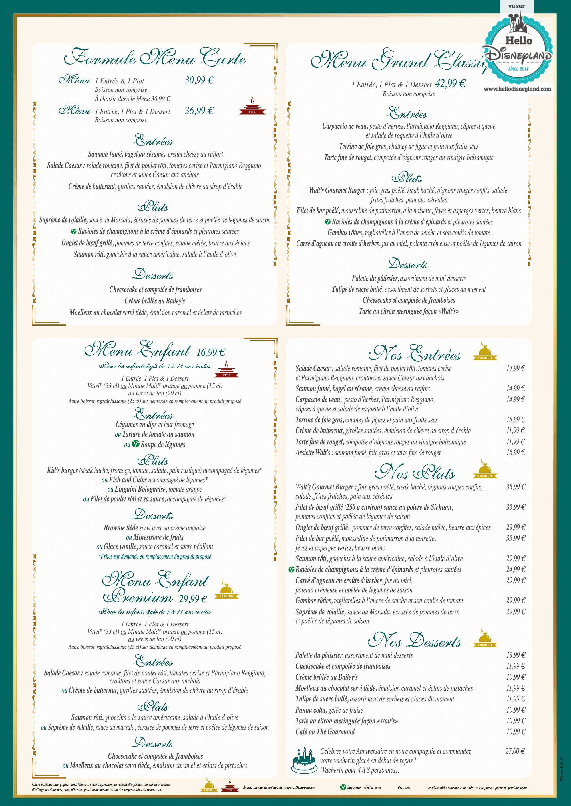 Walt’s an American Restaurant Hello Disneyland Le meilleur guide