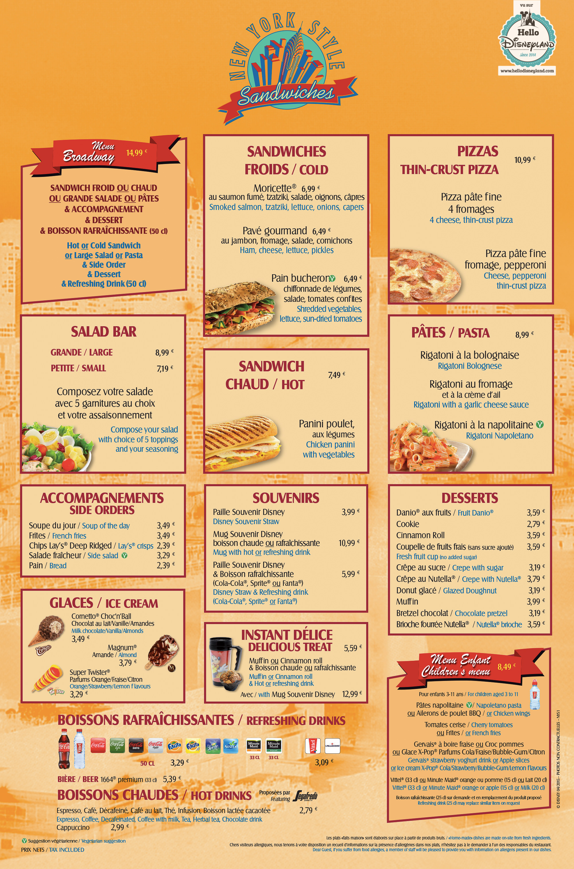 Menu Restaurant Des Stars Disney Menu Restaurant Des Stars Disney