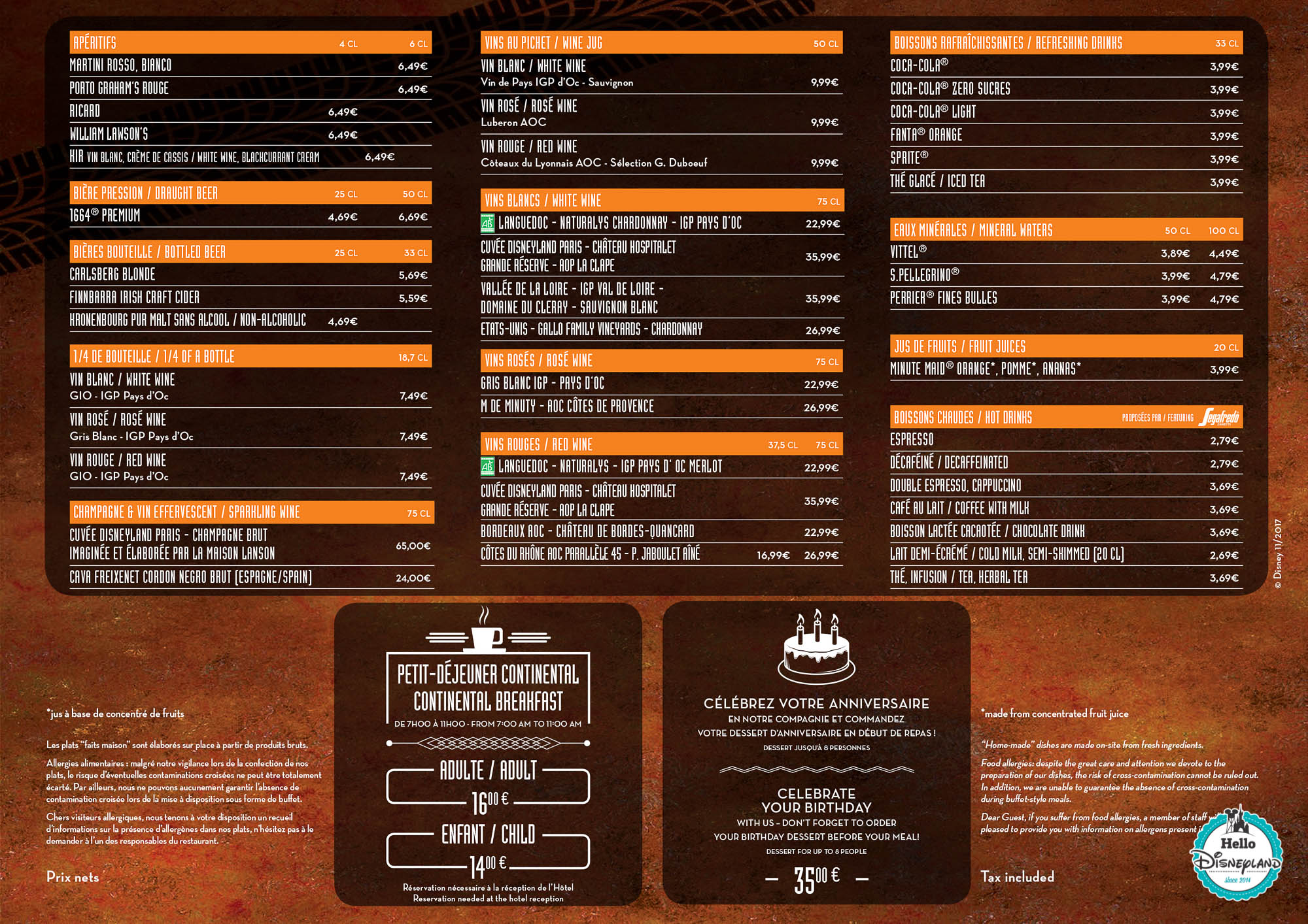 Davy Crockett Ranch Restaurant Menu Davy Crockett Ranch Restaurant Menu