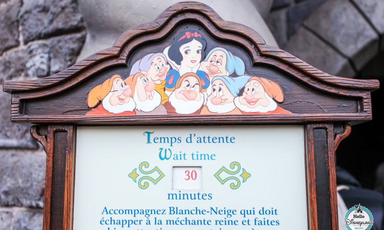 attraction Blanche Neige Disneyland Paris