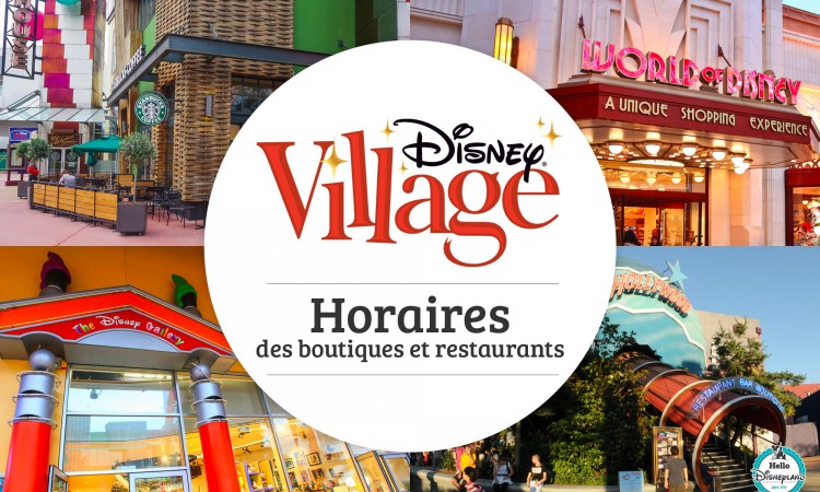 Horaires restaurant Disney Village