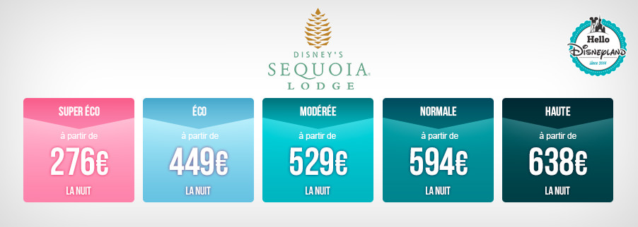 Prix nuit seule en  golden Forest Club au Sequoia Lodge Hotel