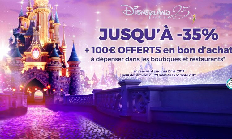 vente flash disneyland paris 25 ans promotions