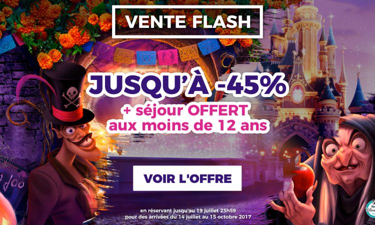 vente flash disneyland paris halloween 2017