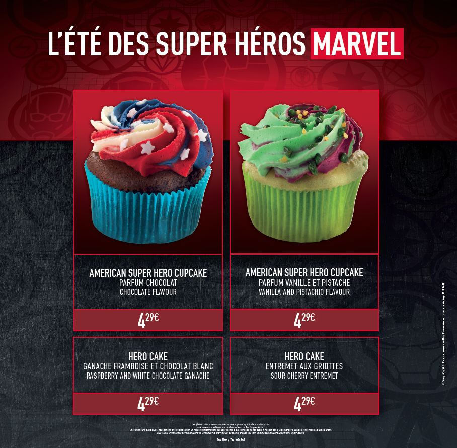 L'été des Super Héros Marvel : les menus Marvel 