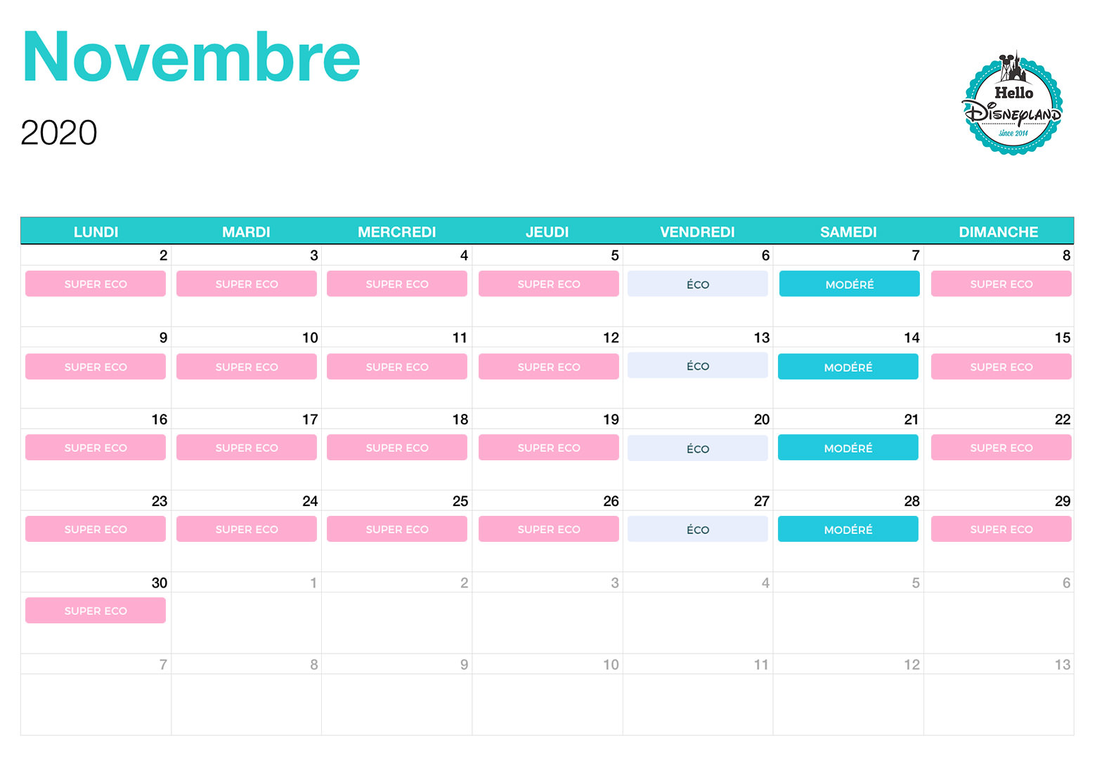 Nuits sèches Disney prix et informations