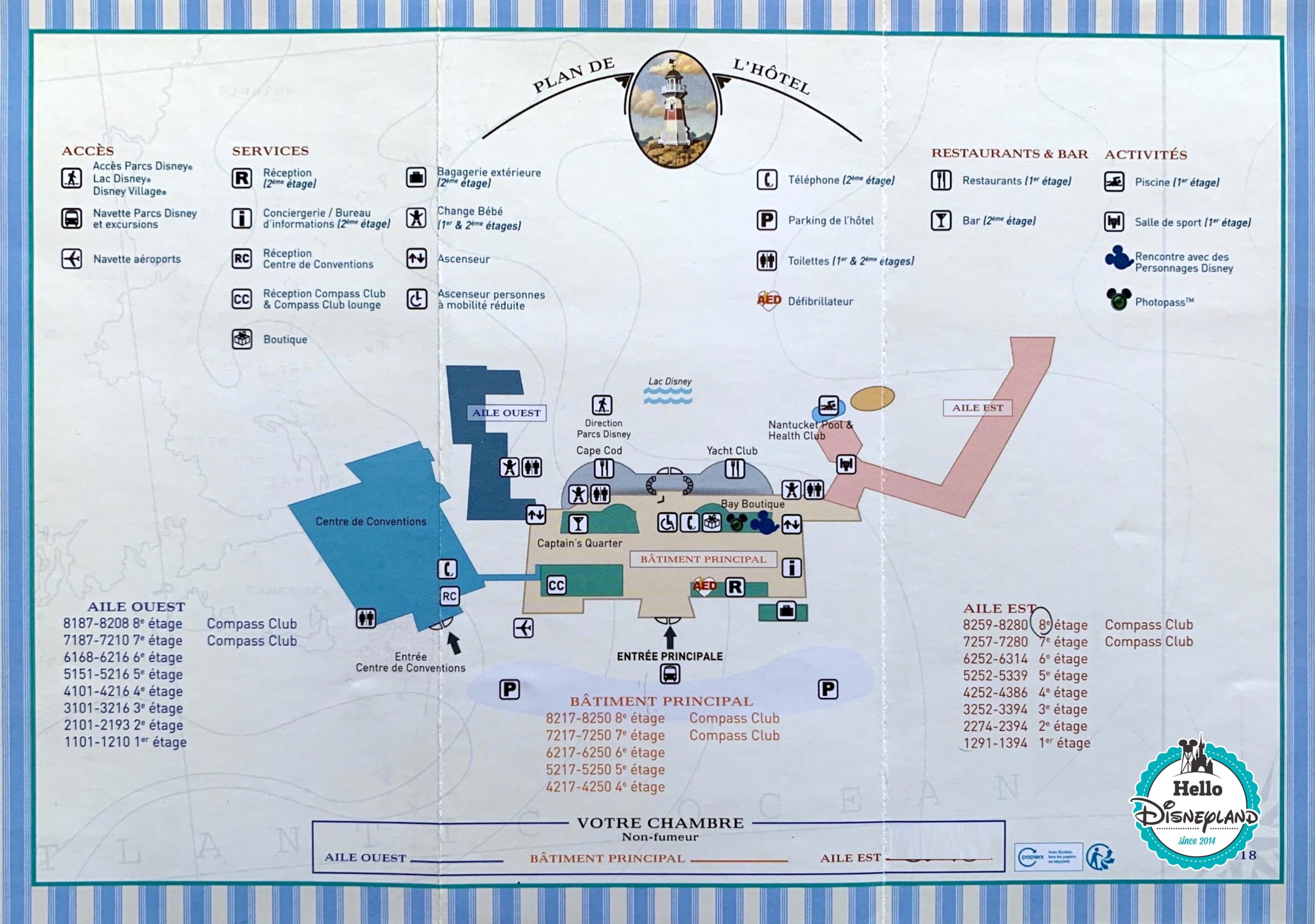 plan du Disney's Newport Bay Club