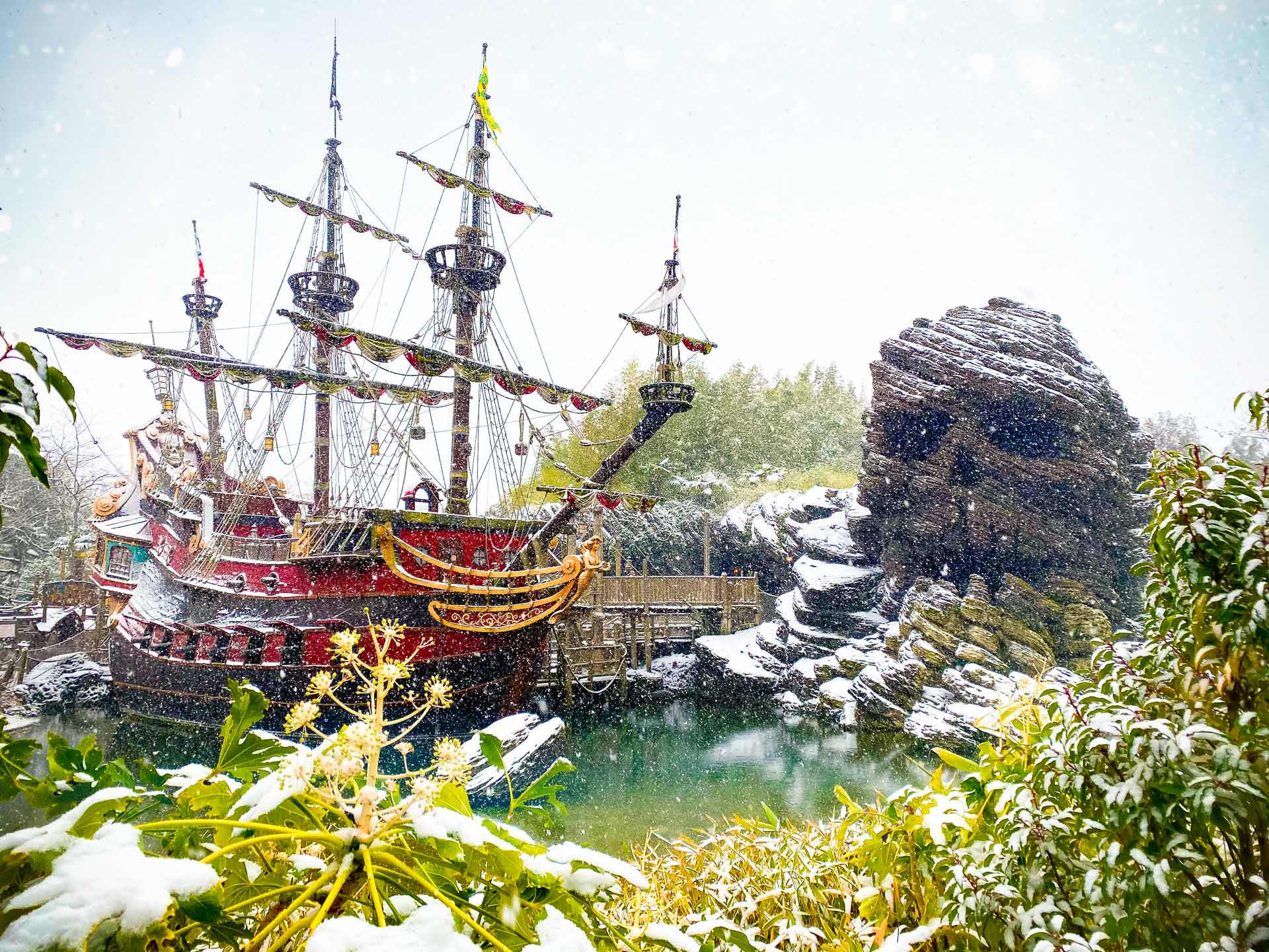 Disneyland Paris sous la neige 