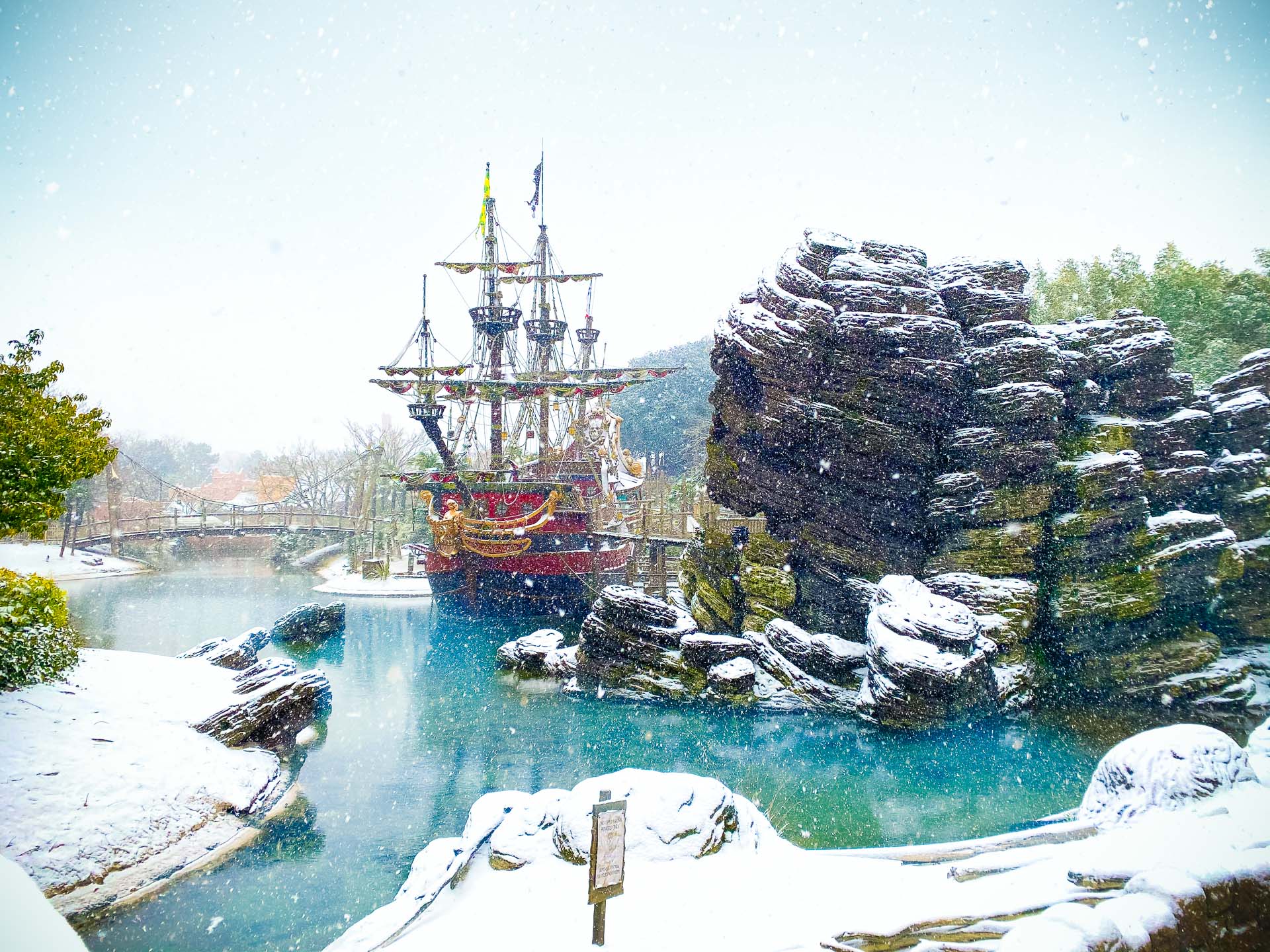 Disneyland Paris sous la neige 