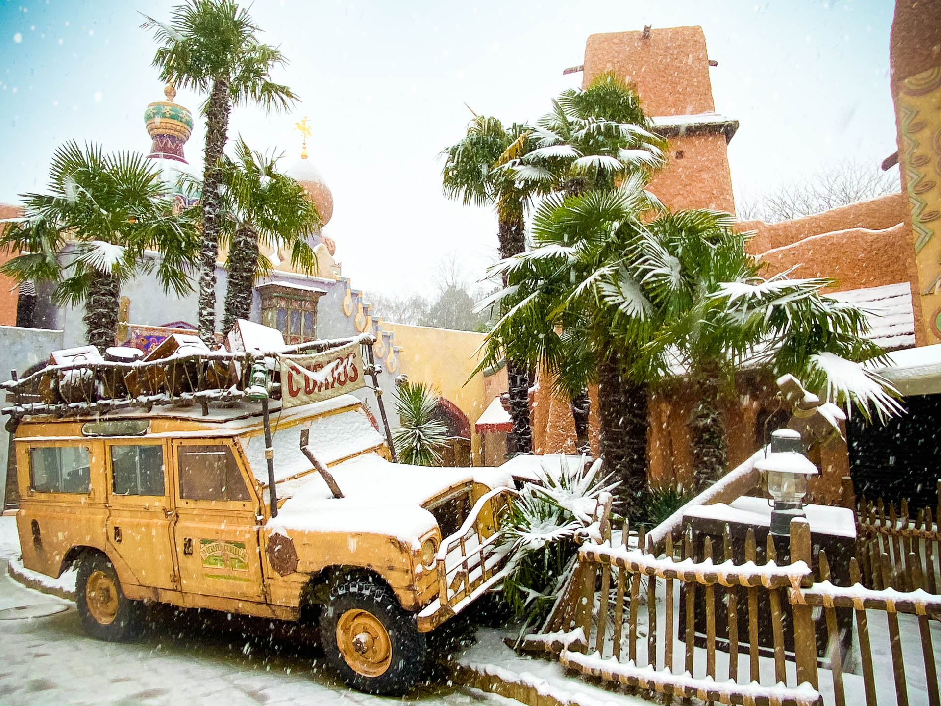 Disneyland Paris sous la neige 