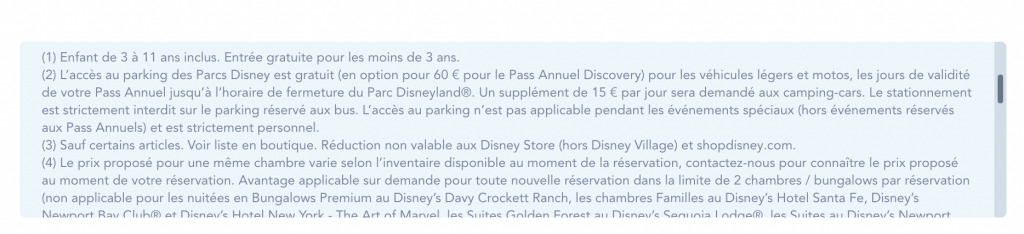Conditions Pass Annuels Disneyland PAris