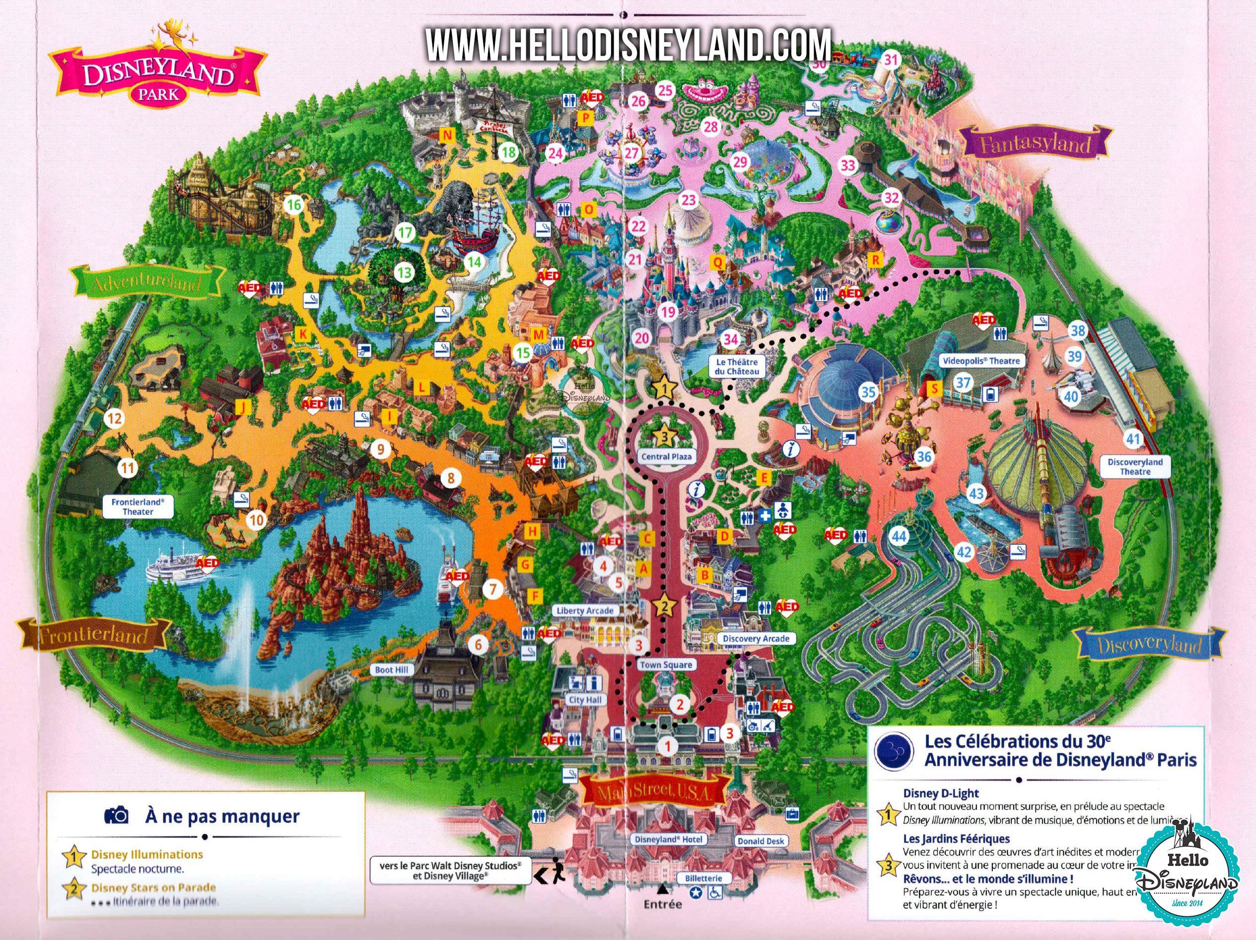 Plan Parcs Disneyland Paris - Parc Disneyland