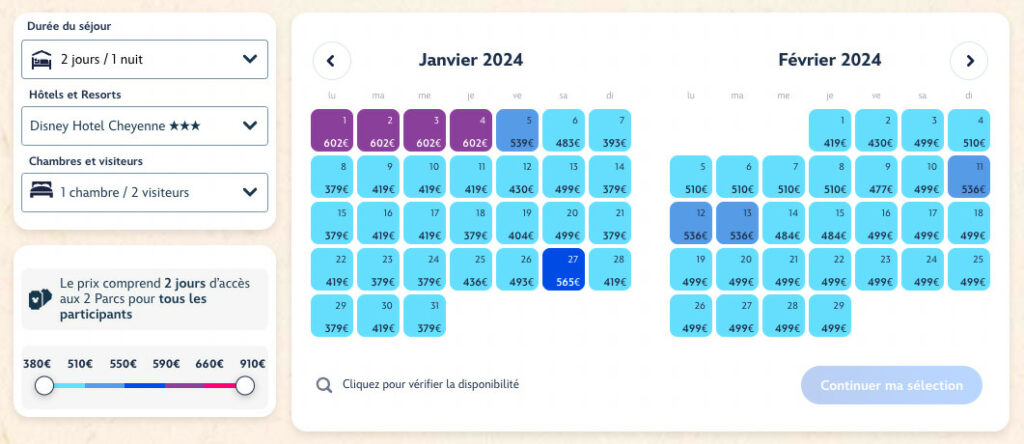 prix hotel pas cher Cheyenne Disney