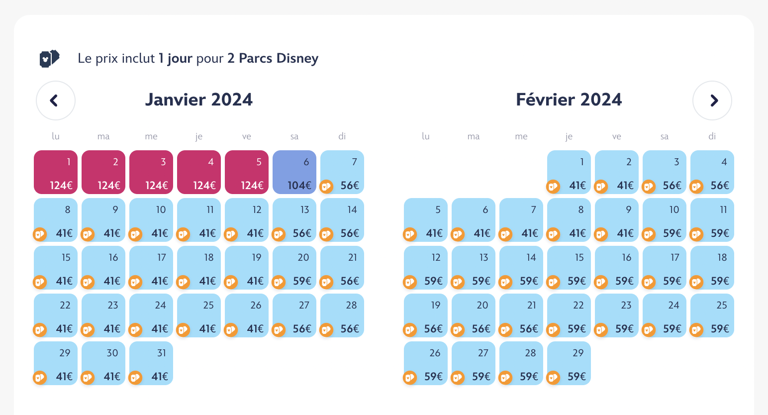 Prix billets Privilèges et Billets Amis à Disneyland Paris 2024 2025