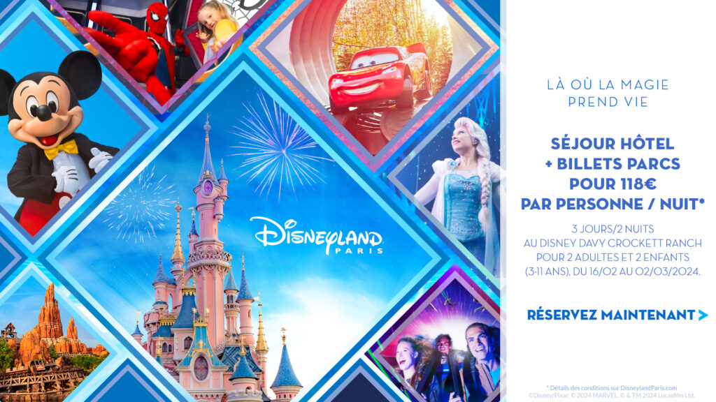 Disneyland Paris : vente flash pour les billets 1 jour / 2 parcs.