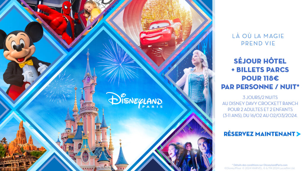 Séjours pas chers à Disneyland Paris - hôtel + billets - infos et promos