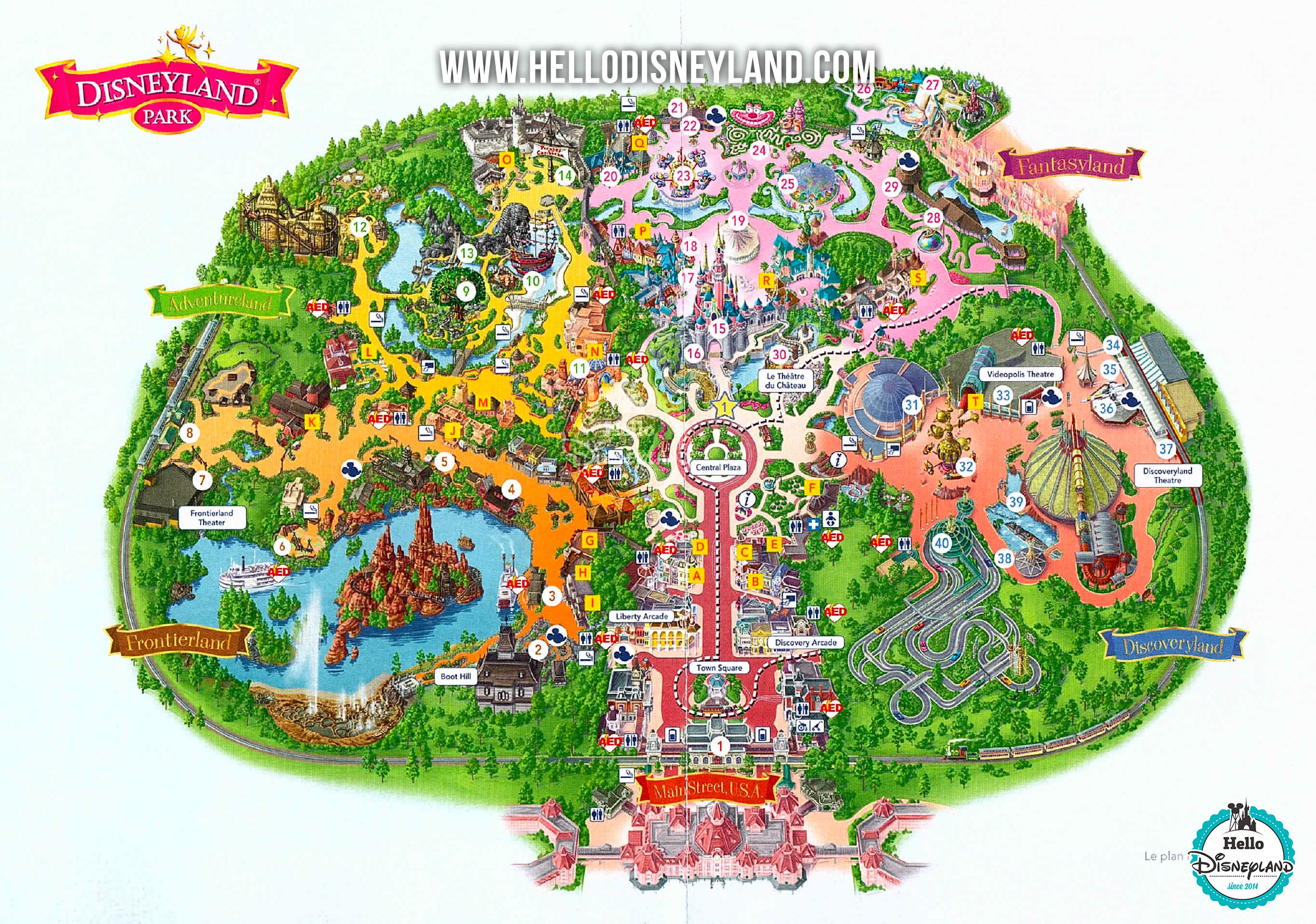  plan 2025 - 2026 du Parc Disneyland
