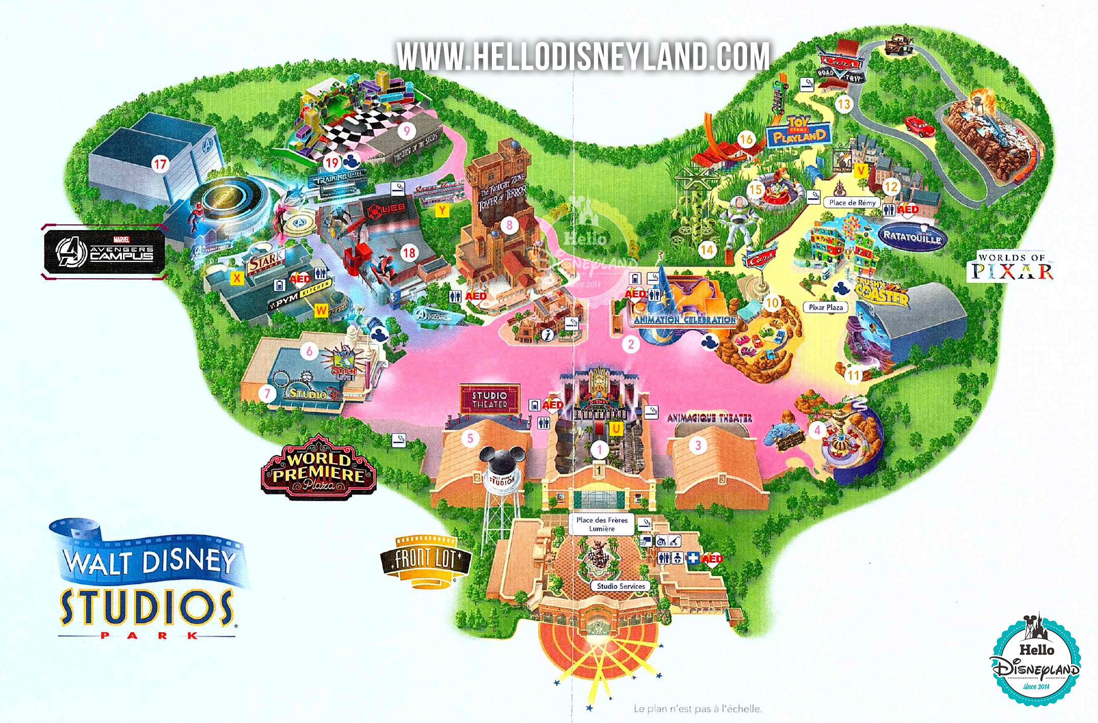 plan 2025 - 2026 du Parc walt disney studios